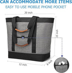 Insulated Cooler Bag Leakproof Thermal Insulation Collapsible Cooler Tote with Zippered, Reusable Cooler Bags