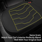 Seat Cover 2Pcs Custom Fit for Tesla Model Y/3 Car Seat Bottom Protector, Front Luxury Leather Car Seat Cushion, Wear-Resistant for 2020 2021 2022 2023 2024 Accessories (Black STG)