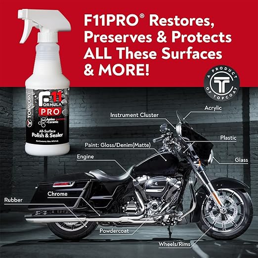 TopCoat F11PRO All-Surface Car Polish & Sealer 8 oz Spray Bottle - Most Advanced Water-Based Ceramic Coating for Cars, Motorcycles, Boats, RVs and More - Car Coating Spray for Shine and Protection