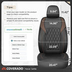 Coverado Seat Covers, Car Seat Covers Front Seats, Automotive Seat Covers, Waterproof Leather Car Seat Covers, Car Seat Cushion, Driver Seat Covers Car Seat Protector Fit Most Cars Truck, Black&Coffee