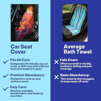 2 Pack Car Seat Towel Covers, Sweat Protector for Front Seats, Premium Thickened Microfiber with Horseshoe Bend, Breathable & Quick Dry, Slip-on Headrest Pocket for Gym Running Beach Universal Fit Red