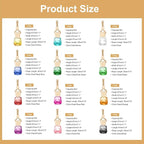 uxcell 12pcs Hanging Car Air Freshener Perfume Bottle, 8ml Pendant Empty Glass Essential Oil Aromatherapy Diffuser with Wooden Cap for Car Decor (Multicolor, Rhombus)