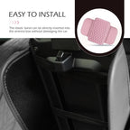 Car Center Console Cover, Waterproof Leather Car Armrest Cover Cushion with Side Storage Pockets, Upgraded Vehicle Armrest Storage Box, Universal for SUV, Sedan, Truck (Pink)