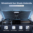 Autorder Windshield Sun Shade Umbrella for 2023-2026 Honda Accord Accessories,Upgraded Ice Crystal Material,Easy Setup Umbrella Sunshade for Car Windshield,100% Sun Blocking