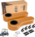 10L0L Golf Cart Rear Seat Kit Arm Rest Set with Cup Holder for Yamaha EZGO Club Car Golf Cart UV-Proof Coating Long Lasting, No Drilling Kits Include
