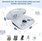 COOLBEBE Car Seat Protector for Potty Training, 2 Pack Dry Waterproof Car Seat Liner Toilet Training with Anti-Slip Backing, Baby Infant Toddler Piddle Pads Cover Pad for Strollers, Carseat (Grey)