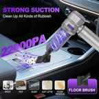 Handheld Car Vacuum Cordless, 22000PA Strong Suction Mini Vacuum Cleaner with Brushless Motor, 4-in-1 Portable Vacuum for Car Detailing, Home, Office & Travel, Silver Purple