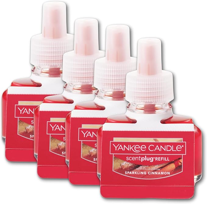 Yankee Candle ScentPlug Refill, Sparkling Cinnamon (Pack of 4)