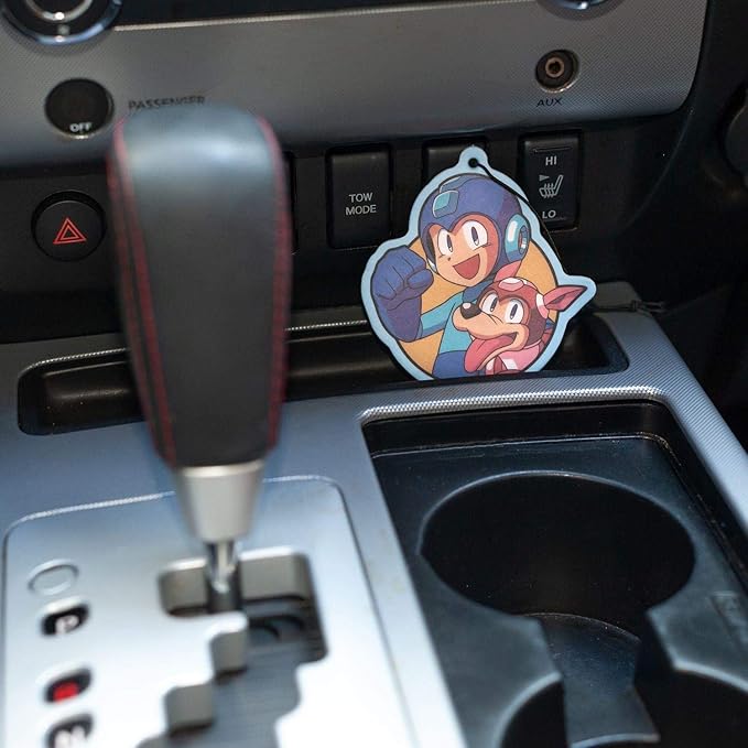 Mega Man and Rush Air Freshener | Vanilla Scented | Mega Man Legacy Collection