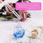 12 Pcs Car Air Freshener Hanging Perfume Bottle Essential Oil Fragrance Diffuser Pendant Car Ornament Decoration Accessories