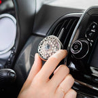 Maison Berger Car Diffuser Set – Refillable Vent Clip, Ceramic Refill, Made in France - Luxury Auto Scent - 4-Week Diffusion - Elegant Air Freshener for All Car Vents (Aroma Energy)