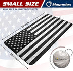 Magnelex American Flag Windshield Sun Shade, High-Resolution Car Sun Shield with Mirror, Cut-Out for Automotive Interior Sun and Heat Protection, Folding Car Sunshade - Small, Black & White