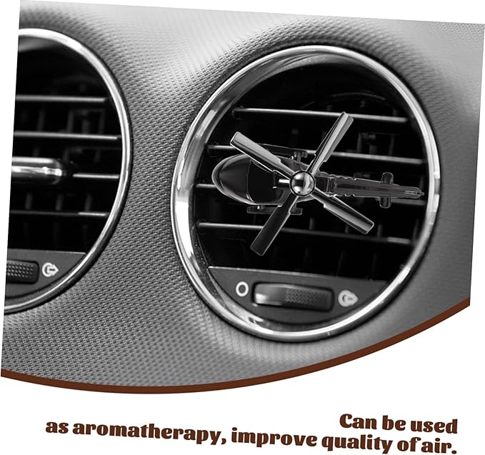 Rotating Helicopter Car Aromatherapy Diffuser Air Freshener for Vehicle Cute Air Outlet Ornament for Home and Office Decoration