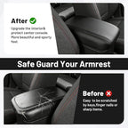 Autorder Center Console Cover for 2022-2025 2026 Ford Maverick Accessories Armrest Cover Anti-Scratch Middle Console Pad Leather Armrest Protector