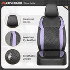 Coverado Car Seat Covers, Seat Covers Full Set, 5 Seats Automotive Seat Cover, Mesh Breathable Seat Protectors, Universal Fit for Most Cars