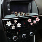 4 Pcs Metal Daisy Air Vent Clips Flower Car Air Freshener Clip Air Conditioning Outlet Clip Bling Charm Car Inter Decor Accessories for Girls Women