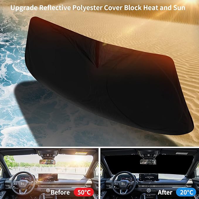 for 2025 E350 Windshield Sun Shade SunShades for Mercedes Benz SLC 2017-2024 Windshield Cover for 2022 Mercedes E-Class Sedan W211 E320 E500 E55 E550 E63 Accessories Sun Visor Protector UV Reflector