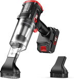 Car Vacuum Cordless, 35000PA Strong Suction Handheld Vacuum with 2 Detachable Batteries, 60Min Runtime Portable Vacuum Cleaner for Car Detailing, Pet Hair, Home Couch & Office, 350ML XL Dust Cup