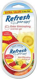 Refresh Your Car! E300878900 Scented Gel Can, 2.5 oz, Fresh Strawberry and Cool Lemonade