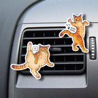 WIRESTER Fresh Scented Car Air Freshener Vent Clip, Decorative Accessories, Interior Decoration for Cars - Cute Animal Butt, Cute Dog Cat, Dog Butt Looking Back, Dog Lying