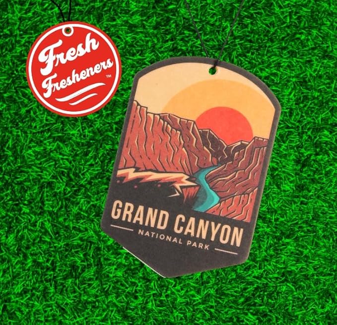 Outdoor Adventure Car Air Freshener 3 Pack Scented With Premium Oils By Fresh Fresheners (Grand Canyon National Park)
