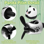 Tallew Car Air Freshener Cute Panda Car Vent Clip Diffuser with Rotating Propeller Outlet Vent 2.5" x 2.4" x 2.1" Easy to Install Included 2 Scents Aroma Tablets Aromatherapy Ornament Auto Accessories