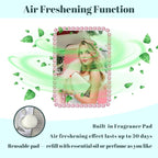 Custom Rhinestone Car Vent Clip Air Freshener with Photo – Personalized Acrylic Picture Frame for Car Interior Decoration Accessories, Rectangular Shape (Pink, One Size)