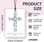 Lacama Blue Bow Retro Christian Beachy Car Air Freshener 3Pcs, Beachy Bow Seashell Conch Cross Cars Scents Air Freshener for Women Girls Gifts, Preppy Car Accessories Interior Mirror Decor Hanging