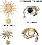 2 PCS Car Air Vent Clip Accessory, Air Vent Decor Charm, Car Interior Accessories Air Freshener (NO REFILL PADS) for Women, Egyptian Myth Sun God Evil Eye Air Conditioner Outlet Decoration