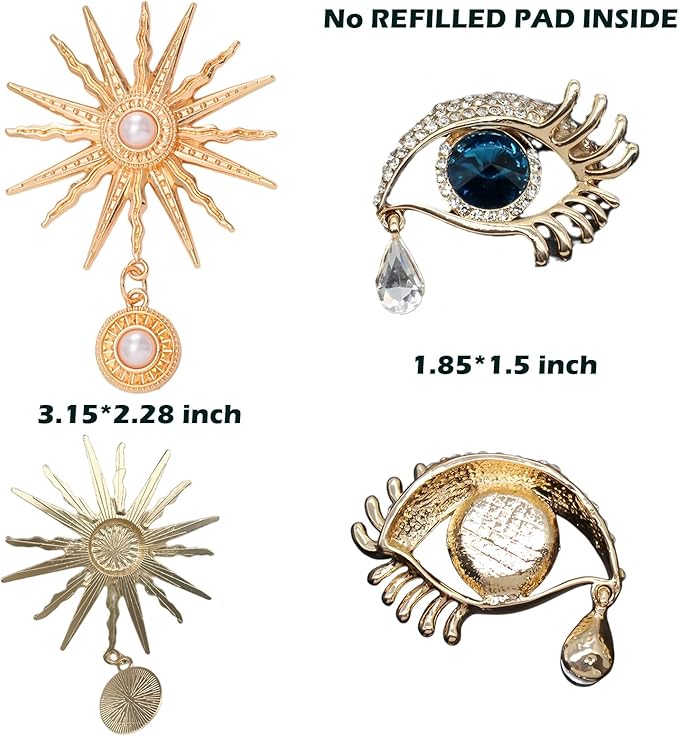 2 PCS Car Air Vent Clip Accessory, Air Vent Decor Charm, Car Interior Accessories Air Freshener (NO REFILL PADS) for Women, Egyptian Myth Sun God Evil Eye Air Conditioner Outlet Decoration