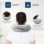 Travel Pillow 100% Pure Comfortable U Shape Memory Foam Pillows Neck and Head Support Portable Travel Neck Pillow Suitable for Planes Airplane for Traveling,Train,Self-Drivingng Car,(Grey)