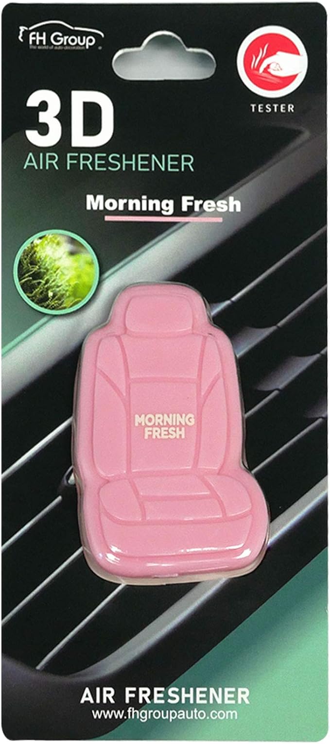 FH Group Air Freshener Vent Clips, Mini Car Seat Covers Design, (Morning Fresh Scent)-2PK