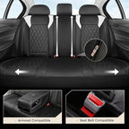 Coverado Automotive Seat Covers, Car Seat Covers Full Set, Car Seat Cover, Waterproof Seat Covers, Car Seat Protector Car Seat Cushion Interior Truck Accessories Universal Fit Most Cars, Black&White