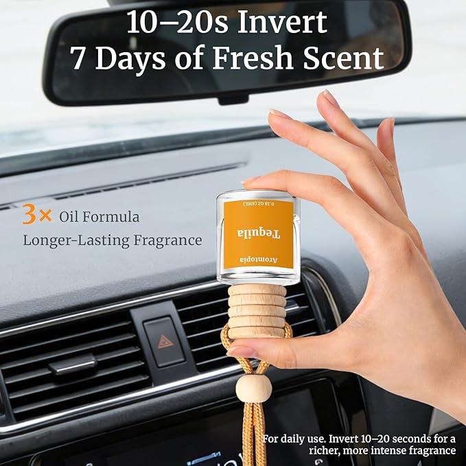 Car Air Freshener Hanging, 2 Pack Car Air Fresheners Diffuser - White Tea Fragrance Oil Diffuser for Car, Long Lasting Fragrance, Inspired by Shangri-La Hotel