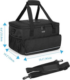 Trunab Large Insulated Medical Bag with Adjustable Dividers, Easy Clean Trauma Bag, Medicine Supplies Storage Bag for Home, Travel, Camping, Bag Only - Patented Design, Black