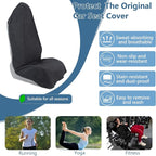 Towel Car Seat Covers - Super Absorbent Front Seat Protectors for Gym, Pets & Travel | Quick-Dry Towel Fabric | Universal Non-Slip Fit for Sedan, SUV, Truck (1 Pack Black)