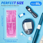 YOUSHARES TSA Approved Ice Packs for Insulin Cooler Travel Case - Travel Ice Packs for Medications, Reusable Small Freezer Packs for Insulin Travel Case (4 Pcs, Purple)