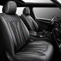 Fit Prius Car Seat Covers for Toyota Prius 2001-2025 2026 -Premium Leather, Waterproof Stain-Resistant, Breathable，All-Weather Seat Cushion Protecto & Airbag Compatible, 2 Front Seat All Black