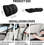 Lumbar Support Pillow for Car,Back Support for Car Seat Cushion,Adjustable Straps Securely Fixed Car Lumbar Support Pillow for Office Chair (Beige)