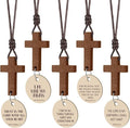 Sivak 5 Pcs Cross Car Air Fresheners Christian Cross Hanging Gift for Driver Daily Bible Car Mirror Rearview Decor Accessories Religious Scented Church Sunday School Gift(Round)