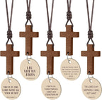 Sivak 5 Pcs Cross Car Air Fresheners Christian Cross Hanging Gift for Driver Daily Bible Car Mirror Rearview Decor Accessories Religious Scented Church Sunday School Gift(Round)
