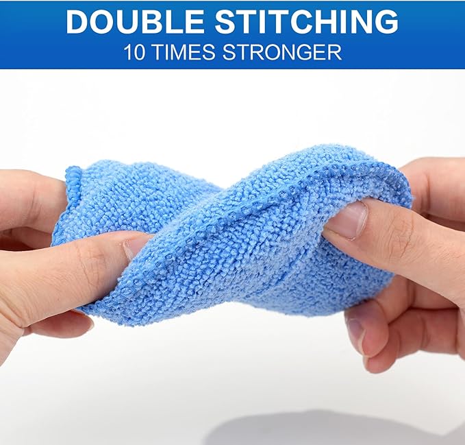 6 Pack Microfiber Wax Applicator Pads, Car Wax Applicator with Finger Pocket, Detail & Polishing Foam Pad for Car Cleaning and Best Polishing (5 inch)