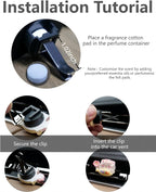Cute Cat Air Freshener Vent Clips, 6Pcs Cat Paw Decorative Vent Clips, Car Air Conditioner Clip Automotive Interior Decoration for Cars【Fragrance-Free Aromatherapy Tablets, Add Your Own Scent】
