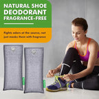 Activated Charcoal Odor Absorber for Strong Odor, Natural Shoe Deodorizer. Sneaker Odor Eliminator, 2 Pack Bamboo Charcoal Air Purifying Bags, Odor Remover Moisture Absorbers for Shoes