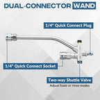 Pressure Washer Gun with Mini Foam Cannon, Dual Connector Accessory, Car Wash Foam Gun Kit - No-Dilution Foam Cannon Pro, 5 Power Washer Nozzle Tips & M22 Adapter, 1/4" Quick Connect