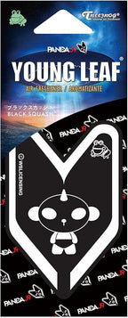 Treefrog Young Leaf Black Squash scent 5-Pack, Black Panda, Car Hanging Air Freshener