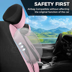 FLORICH Car Seat Covers Front Seat, Universal Seat Cover 2 Seats, Automotive Seat Covers with Mesh Leather, Waterproof Car Seat Protector, Breathable Car Seat Cushion for Most Car SUV Truck Pink