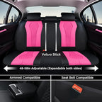 Coverado Auto Seat Covers, Car Seat Covers Full Set, Rose Car Seat Cover, Driver Seat Covers Front Seats Rear Seat Cover, Luxury Car Seat Cushion,Leather Seat Cover Seat Protector Fit for Most Cars