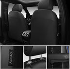CAR PASS 3D Foam Faux Leather Car Seat Covers Front Seats,Waterproof Leather Front Seat Cover for Car,Universal Fit for SUV Truck Sedan Automotive,Armrest Airbag Compatible Anti-Slip, Black and Blue