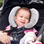 KAKIBLIN 2 in 1 Baby Head Pillow with Banana Neck Pillow for 3 Months to 1 Years Baby Travel Pillow for Stroller or Bed (Light Grey)